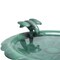 Freestanding Polypropylene Bird Bath in Dark Green Shallow Basin Design for Small Birds